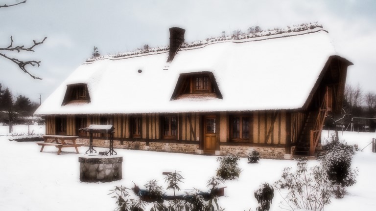 location de gite; photographié en hiver